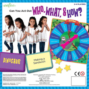 eeBoo Sloth in a Hurry – Improv Action Board Game For Kids!