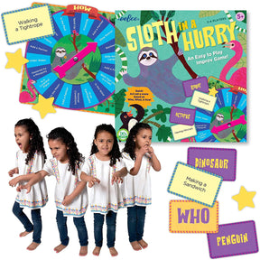 eeBoo Sloth in a Hurry – Improv Action Board Game For Kids!