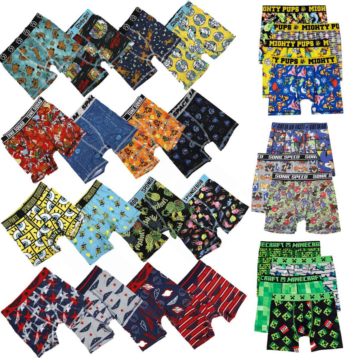 4pk Boys Stretch Sport Boxer Briefs With Favorite Characters