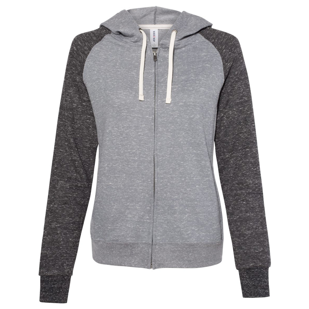 Jerzees Women’s Full Zip Cotton Blend Hoodie With Side Pockets