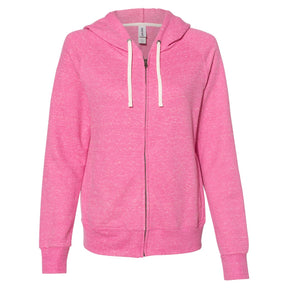 Jerzees Women’s Full Zip Cotton Blend Hoodie With Side Pockets