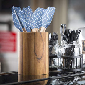 TableCraft Bamboo Utensil Holder – Organizes Serving & Cookware