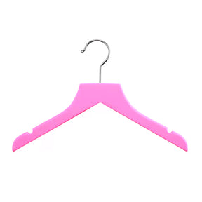 Kid’s Painted Wooden Clothes Hanger With Metal Swivel Hook