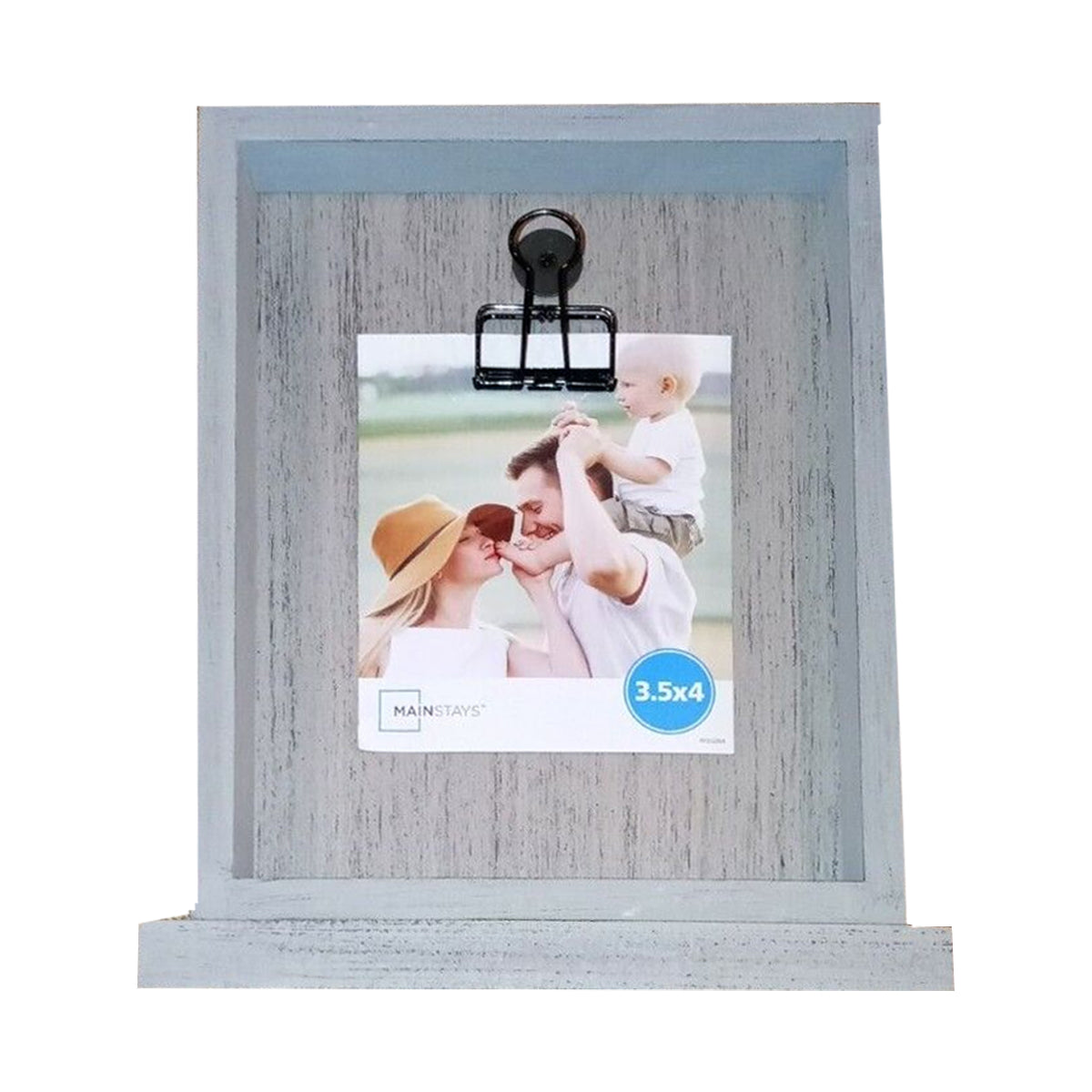 Standing Vertical Wooden Frame With Clip – Holds Photos, Cards