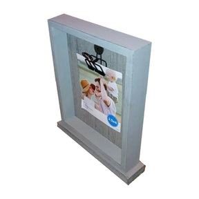 Standing Vertical Wooden Frame With Clip – Holds Photos, Cards