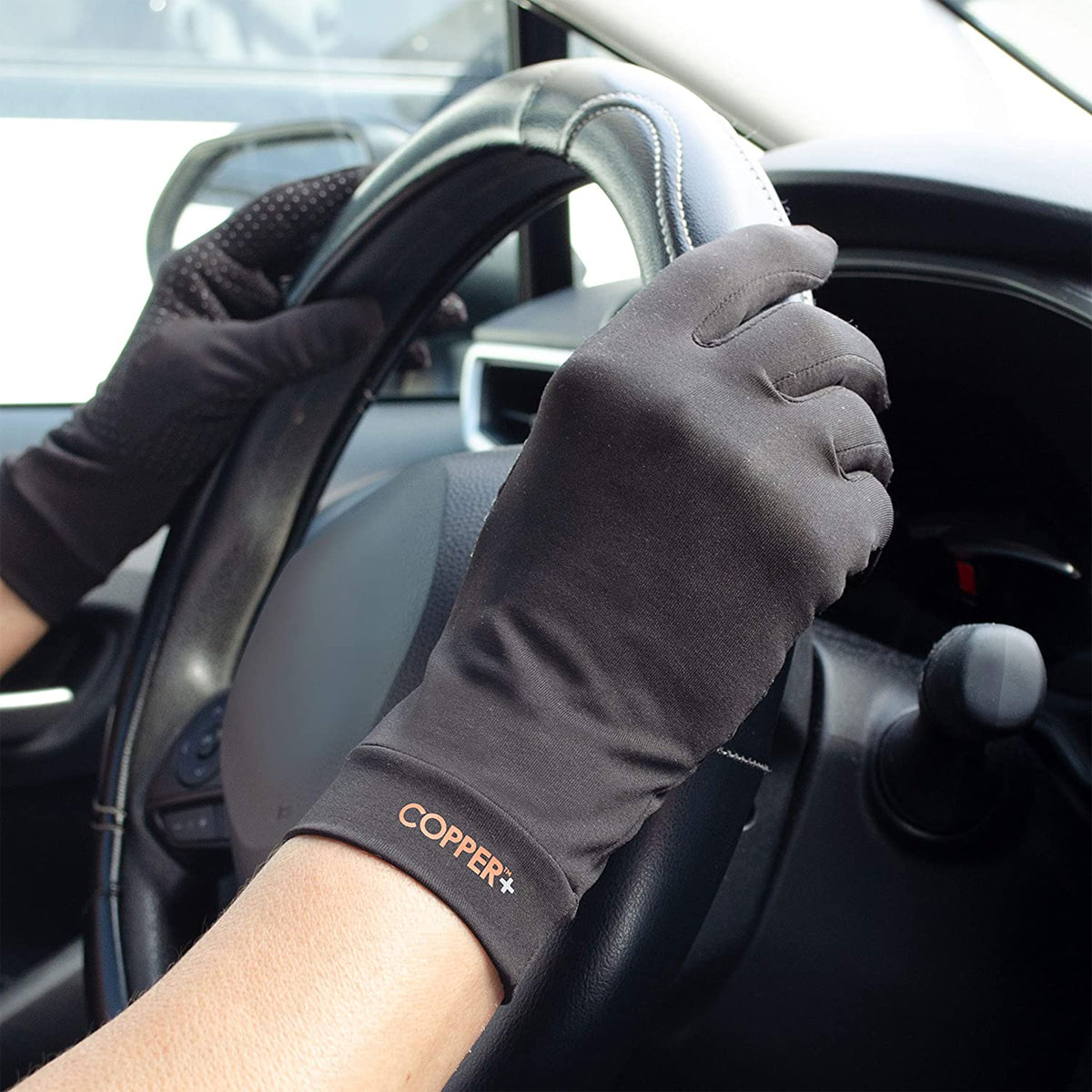 Copper+ Grip Gloves – Nonslip Textured, Touchscreen Compatible