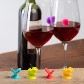 6pk Silicone Butterfly Wine Glass Markers – Works Like A Charm!