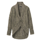 Prana Single Button Cardigan Sweater – Wool & Acrylic Knit