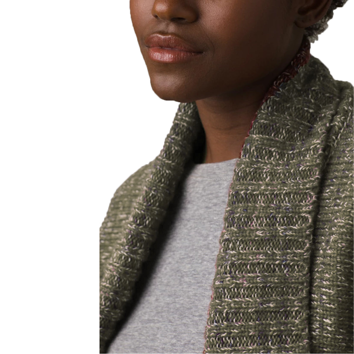 Prana Single Button Cardigan Sweater Wool Acrylic Knit