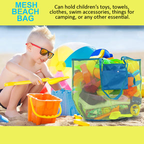 Click N’ Play Beach Bag- Mesh Tote Outdoor Bag, Extra Large!