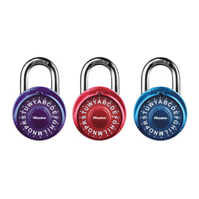 Master Lock Pre-Set Letter Combination Lock- For Cabinets and Lockers