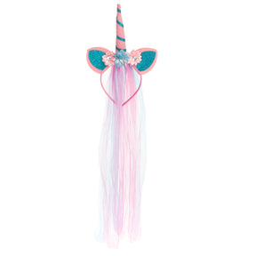 6pk Unicorn Headband With Chiffon Mane – Magical Dress Up!
