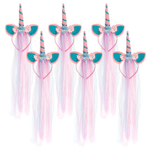 6pk Unicorn Headband With Chiffon Mane – Magical Dress Up!