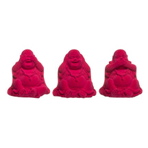 Set Of 3 Neon Velvet Buddha 6” Figures - See Hear Speak No Evil