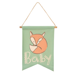 Baby Fox Scroll Wall Banner By Tag – Cute Nursery Room Décor!