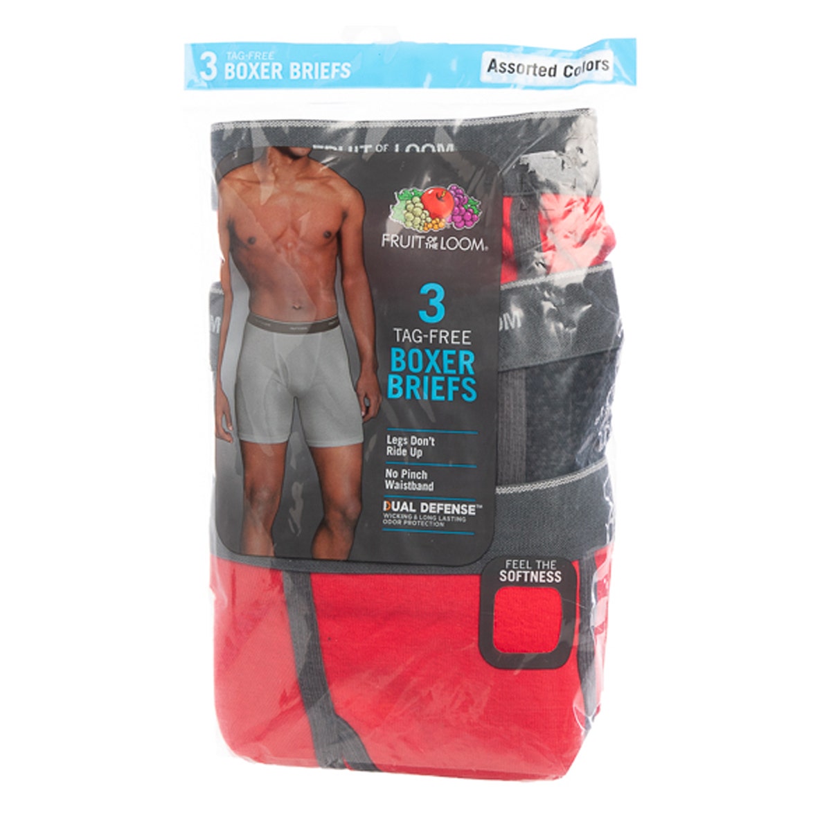 Fruit Of The Loom Boys' Tag Free Cotton Boxer Briefs - Soft, Breathable, No Ride-Up Fit