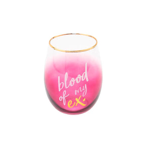 Grasslands Road "Blood Of My Ex" Stemless Wine Glass – 18 Ounce