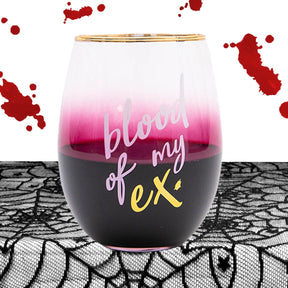 Grasslands Road "Blood Of My Ex" Stemless Wine Glass – 18 Ounce