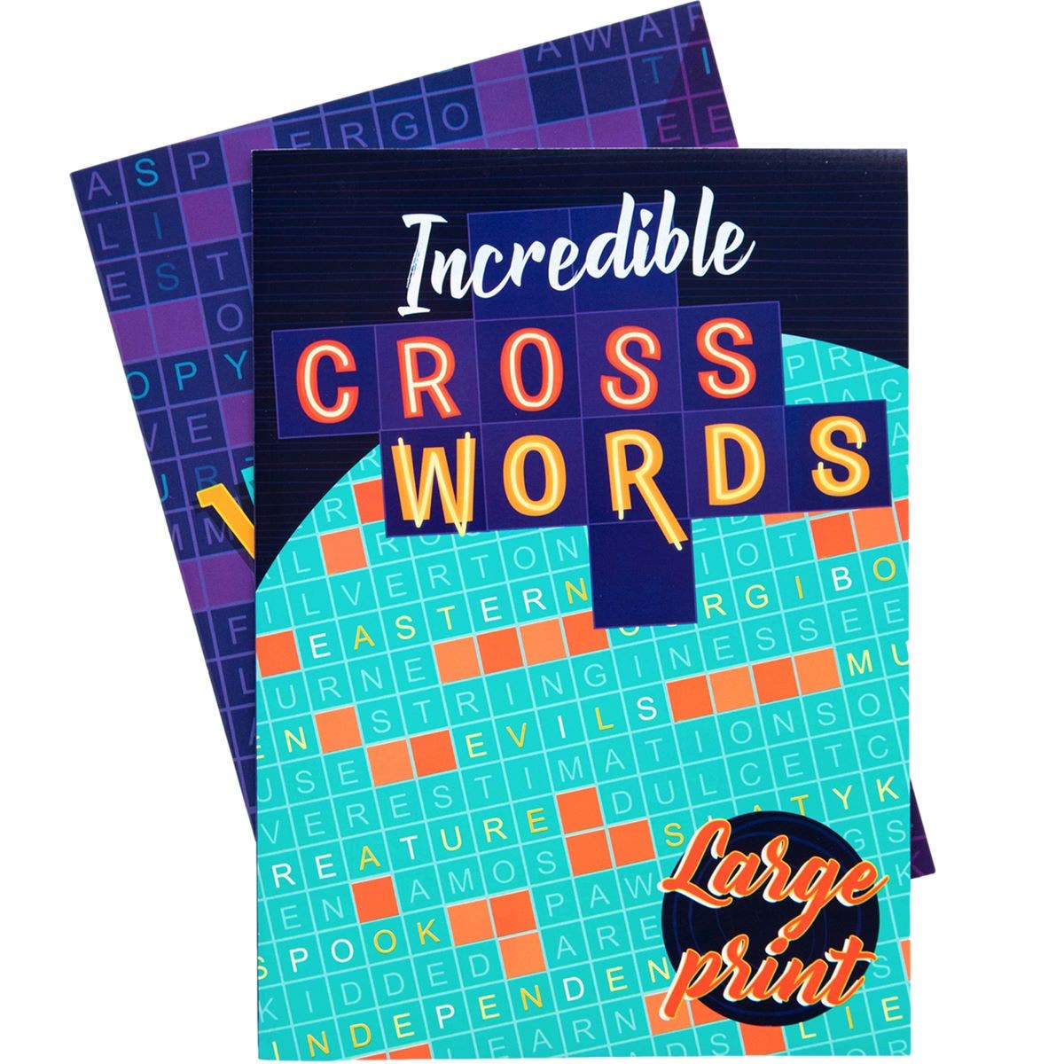 2pk Large Print Crossword Puzzle Books – Easy View For Adults