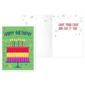 PaperCraft Handmade Birthday Card w- Envelope – Cake & Candles