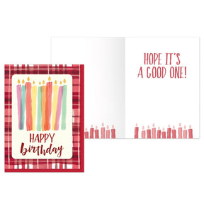 PaperCraft Handmade Birthday Card w- Envelope – Lit Candles