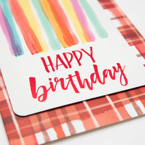 PaperCraft Handmade Birthday Card w- Envelope – Lit Candles