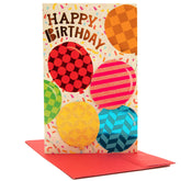 PaperCraft Handmade Kids Birthday Card – Colorful Balloons