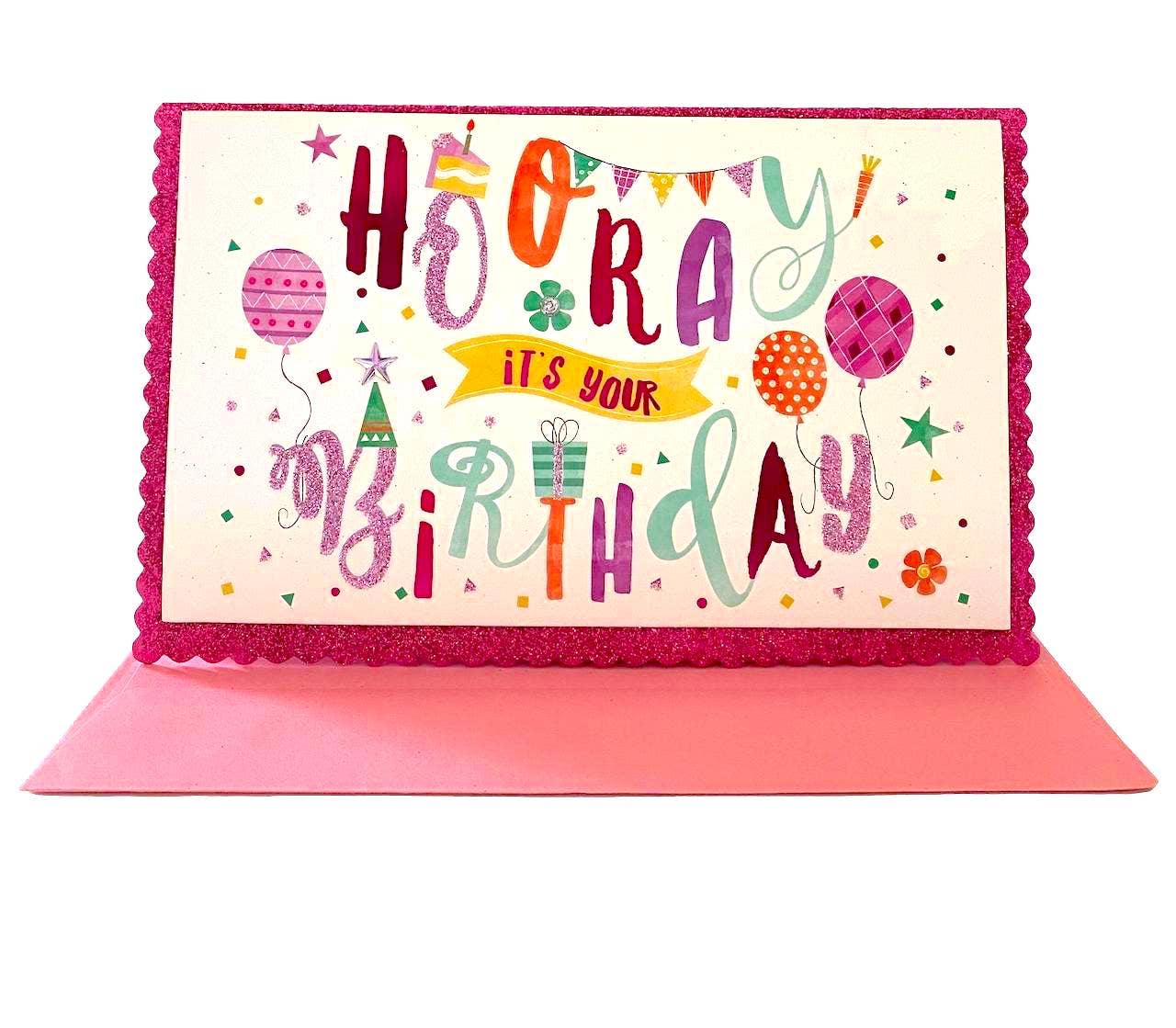 PaperCraft Handmade Kids Birthday Card – Hooray, Decorations