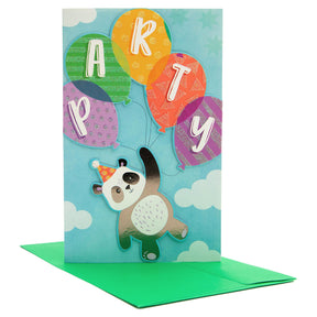 PaperCraft Handmade Kids Birthday Card – Panda Party