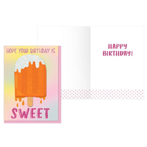 PaperCraft Handmade Kids Birthday Card – Sweet Popsicle