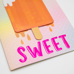 PaperCraft Handmade Kids Birthday Card – Sweet Popsicle