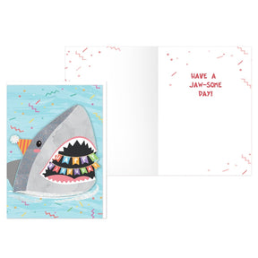 PaperCraft Handmade Kids Birthday Card – Shark Party