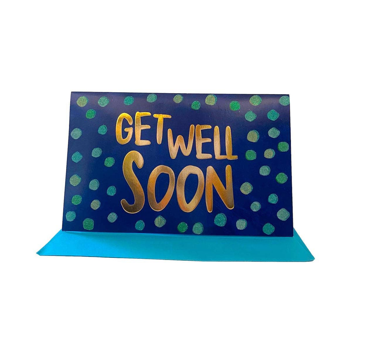 PaperCraft Handmade Get Well Soon Card – Polka Dot Sparkle