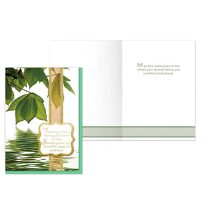 PaperCraft Handmade Sympathy Card – 3D Nature Scene With Glitter