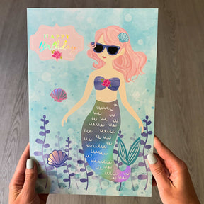 PaperCraft 8 x 12 Extra Large Celebration Card – Mermaid