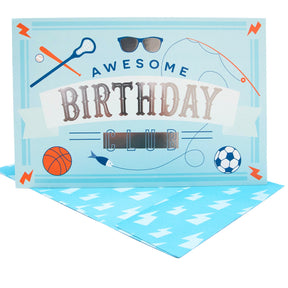 PaperCraft 8 x 12 Extra Large Birthday Card – Sports
